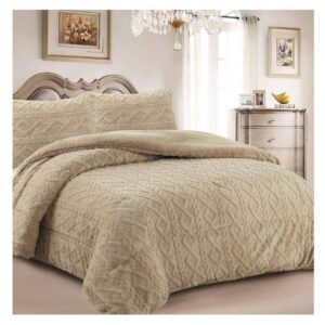 BEIGE TRENZADO PLAZA Y MEDIA