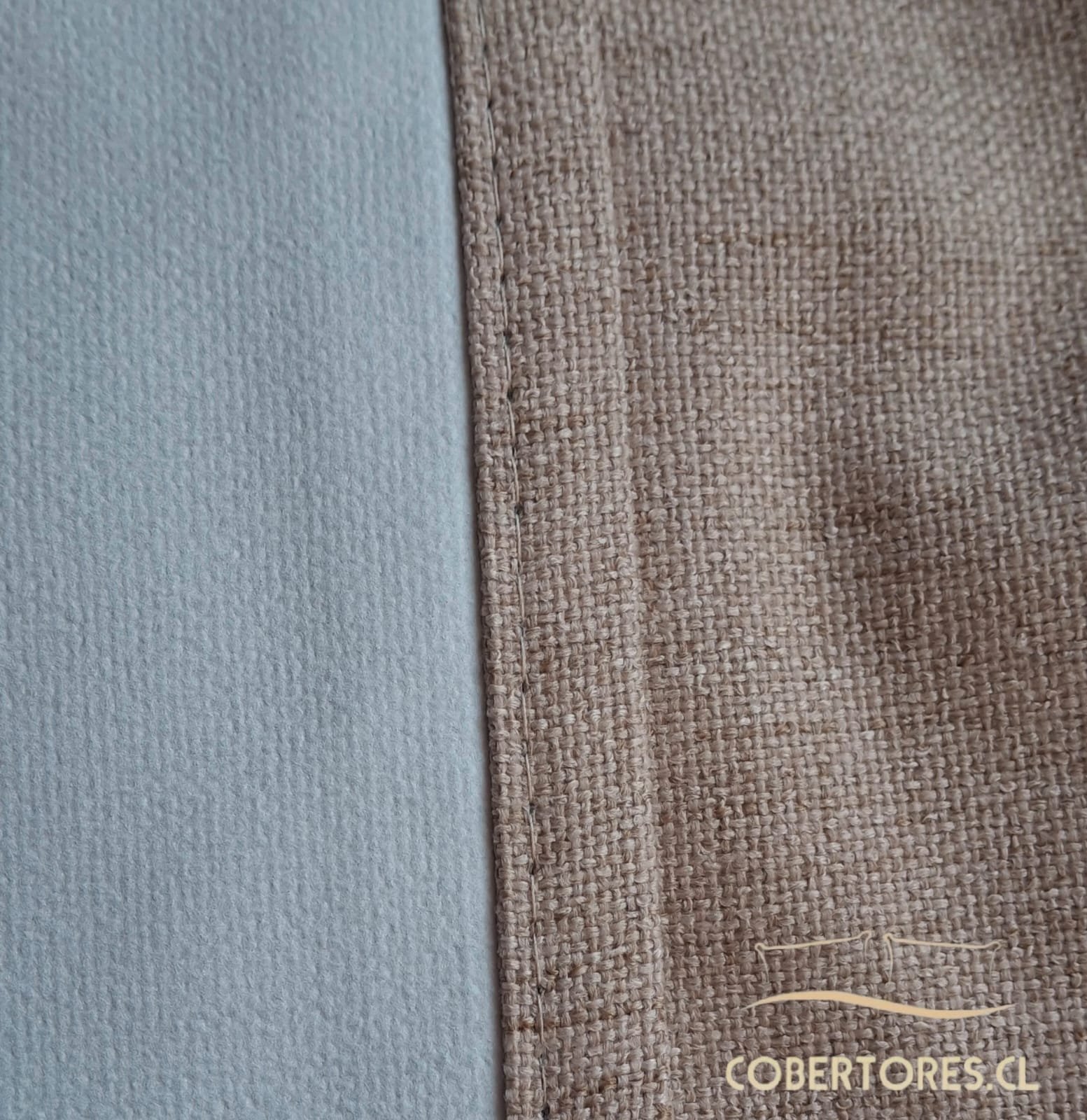 Cortina Blackout Engomada Beige - Imagen 4