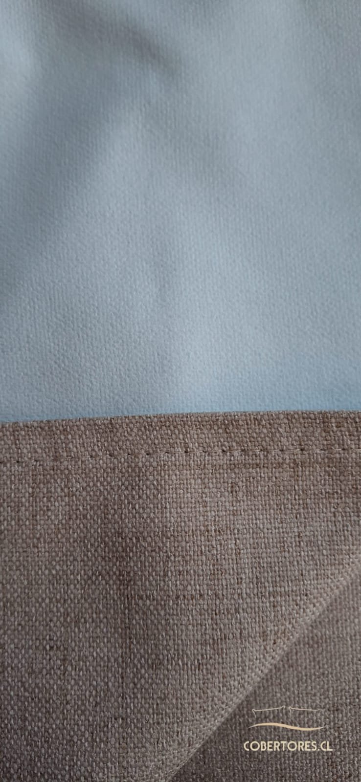Cortina Blackout Engomada Beige - Imagen 5