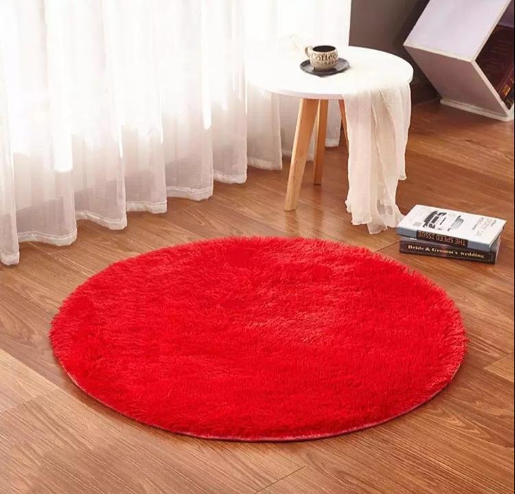 ROJA REDONDA PELUDA 150X150