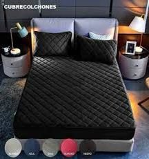 CUBRECOLCHON DOS PLAZAS NEGRO