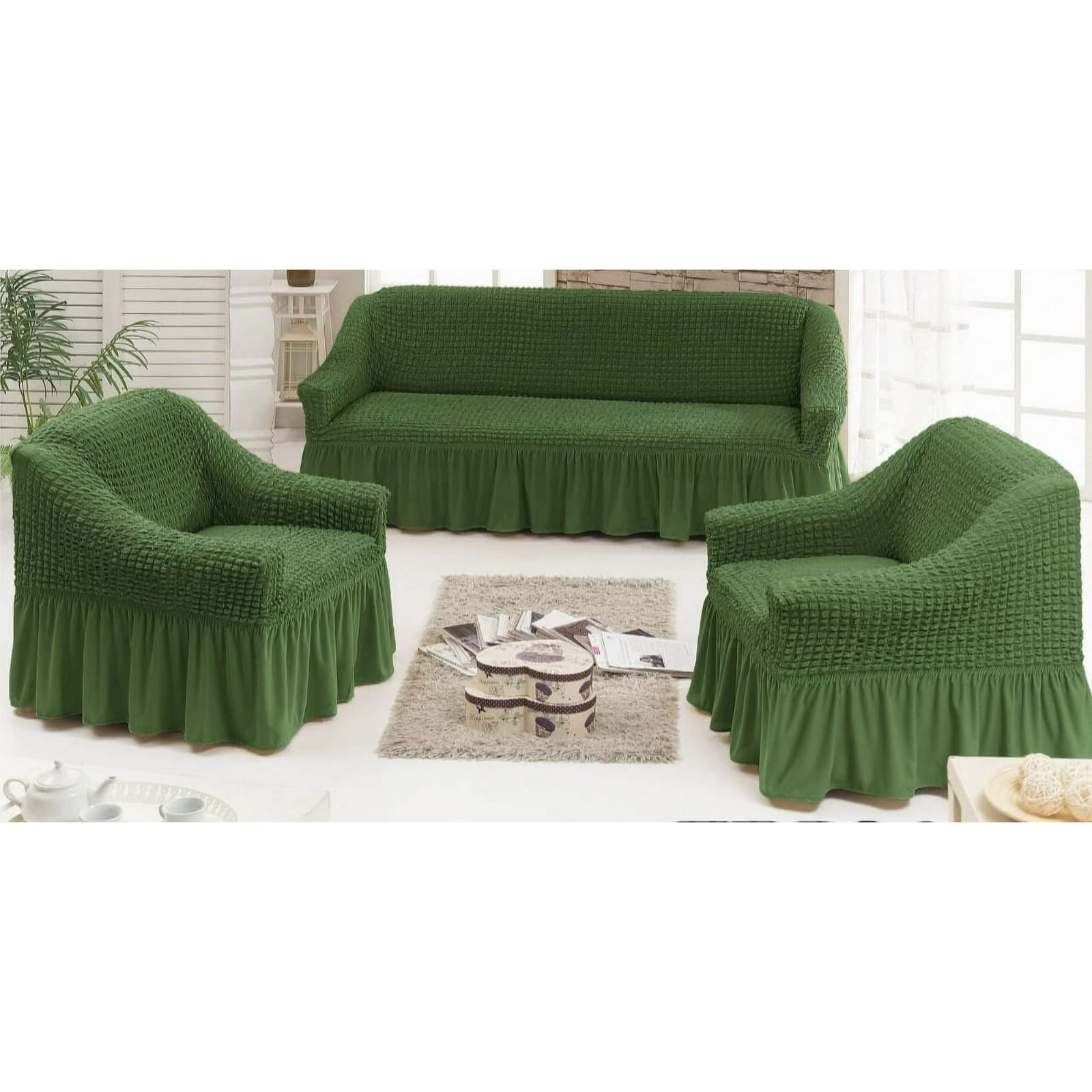 PACK CUBRESILLON TURCO VERDE MUSGO 3+1+1 CUERPO