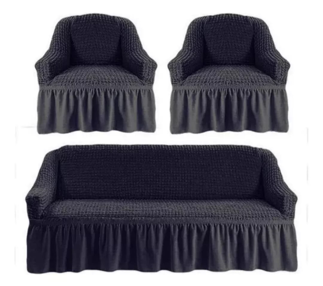 PACK CUBRESILLON TURCO PLOMO OSCURO 3+1+1 CUERPO