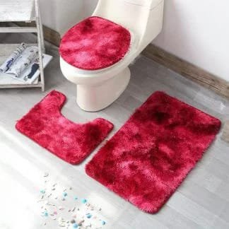 SET DE BAÑO- ROJO JASPEADO