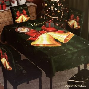 MANTEL + 6 FUNDAS DE SILLA NAVIDAD 04
